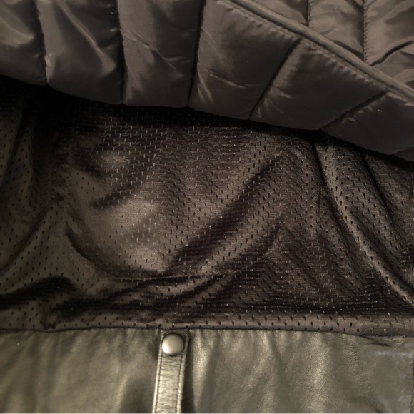 First Gear Black Leather Motorcycle Jacket Womens L with Removable Thermolining - Picture 11 of 16